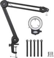 LCD Microscope Flexible Arm Stand with 144 LED Ring Lamp for DM9 DM602