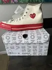 Converse CDG Brand New Mens Size 9 Pristine/Red/Egret