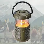 Camping Lantern, Portable Outdoor Lanterns with Wireless Speaker, 360° Audio, 3 Audio Modes, 2 Light Colors & Infinite Brightness Adjustment,Suitable for Indoor and Outdoor Camping Green