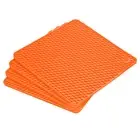 Silicone Trivet Mats 4pcs, Hot Pads Pot Holder for Countertop-Orange