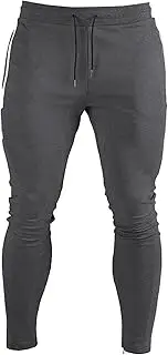 [Generic] Mens Slim Jogger Gym Workout Pants Causal Running Athletic Pant Skinny Jogging Ankle Zipper Bodybuilding Sweatpants