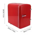 (Red UK Plug)Mini Fridge 4L Portable Cooler Warmer Personal Refrigerator GE