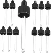 LALADEFIEE 12Pcs Essential Oil Dropper Glass Pipette with Durable Bulb for Precise Liquid Dispensing for Travel Crafts and Scientific Use