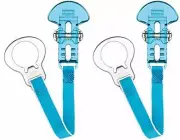 MAM Soother Clips, Pack of 2, Baby Soother Chain fits All MAM Soothers, Newborn
