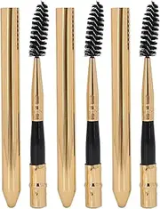 Joyzan Eyelash Brush, Mascara Wand Eyebrow Comb Makeup Spoolie Eye Brow Lash Extension Separator Cleaning Kit Cap Reusable Portable Cosmetic Applicator Spooly Spiral Accessories Tool Women Travel 3Pcs