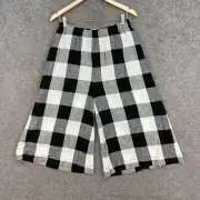 NEW Camilla and Marc Womens Pants Size 8 Black White Cropped Pockets 20114