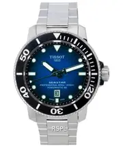 Tissot Seastar Professional 600M Powermatic 80 Swiss Made Blue Dial Mens Watch
