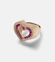 [Marie Lichtenberg] Marie Lichtenberg Love 18kt gold ring with diamonds and rubies N gold