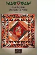 New Pieced & Applique Quilt Pattern COUNTRYSIDE BASKETS & VINES by Nancy Odom