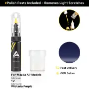 Touch Up Paint For Mazda All Models 1V Wistaria Purple With Polish Paste