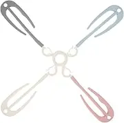 Alipis Shoe Drying Rack 4 Hangers Foldable Shoes Shelf for Home Plastic Hanger White Grey Light Blue Light Pink