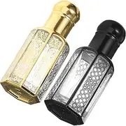 HAPINARY 2pcs Refillable Essential Oil Bottles Roller Perfume Bottles for Precision Application Durable Design for Perfumes Serums Lotions Fragrance Lovers