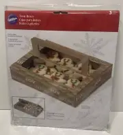 WILTON - Christmas Joy - Treat Boxes (4 Count) 9.5"x7.5"x 2", w/Slide-out Tray