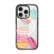 iPhone 16 Pro Impact Case MagSafe Compatible MACARONS on Wood