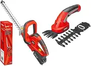 TOPEX Cordless Hedge Trimmer Combo: 20V for Shrub Pruning + 4V 2in1 Grass/Hedge Trimmer for Precision Cutting