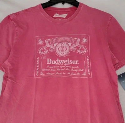 Lucky Brand BUDWEISER BEER Shirt Mens 2XL XXL RED RETO LOGO BUD NEW NWT
