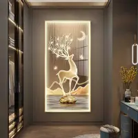 在飛比找蝦皮商城精選優惠-玄關裝飾畫 客廳裝飾 2023新款LED發光入戶玄關裝飾畫 