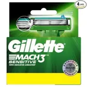 Gillette Mach 3 Sensitive Manual Shaving Razor Blades - 4's Pack