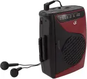 GPX CAS337B Portable Cassette Player, AM/FM Radio, Stereo headphone jack