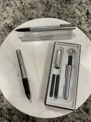 Sheaffer Stainless Steel 23K Gold Trimmed FTN, RB, BPN 3 Piece Offer, NOS 1997!!