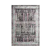 2'8''x 9'11" Black Hand Knotted Oushak Arts & Crafts Wool Area Rug