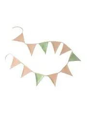 [Cattywampus] Garland Bunting Flags in Peach/Sage