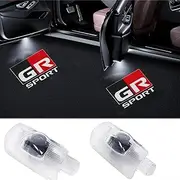 GR Sport Logo Light for Toyota GAZOO Racing Car Door Light for Toyota AE86 GT86 Mark X Reiz GR Sport Toyota LED Courtesy Light (2Pcs)