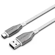 Cygnett Armoured USB-C to USB-A Cable 1M (White)