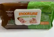 Snookums Bamboo Baby Wipes Pack of 80's
