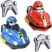 Remote Control Bumper Car – RC Battle Race Car Set with Lights and Sound | Ejecting Crash Toy Cars for Ages 3-5, Interactive Cartoon RC Cars for Multiplayer Fun