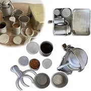 Extra Rare Collectors Camping Coffee Kit,Vintage Outdoor Nostalgia Espresso Pour over Kit, Portable Espresso Maker Set with Cups and Box Design
