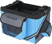[FITTOO] 3-in-1 Bike Basket, Multi-Purpose Bike Bicycle Pet Basket, Shopping, Commuter, Camping and Outdoor - Foldable, Detachable and Easy to Install (Blue)