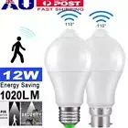 1/2/4X E27 B22 12W PIR Sensor Motion Smart LED Bulb Light Lamp Globe Bulb 220V