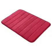 Bathroom Rug, 31" x 20" Memory Foam Non Slip Bath Mat for Bathroom, Wine Red