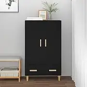 Dining Storage Highboard Black 70x31x115 cm Engineered Wood