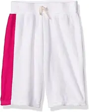 [Burt's Bees Baby] Little Girls' Side Stripe Board Shorts (Toddler/Kid) - Cloud