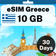 eSIM Greece - 10 GB - 30 Days - Travel eSIM | QR code activation