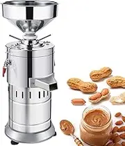 15KG/H Electric Grain Grinder,1100W Commercial Sauces Grinding Machine, with Feeding Funnel,Stainless Steel Automatic Nut Butter Maker, for Peanut/Sesame/Walnut Butter