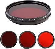 Adjustable IR Infrared Infra-Red X-Ray Lens Filter 530/590/630/680/720/750 nm for 46 49 52 55 58 62 67 72 77 82 mm DSLR Camera (Caliber : 77mm)