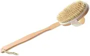 Bath Brush, 39 * 6.5CM Natural Boar Bristle Body Brush Back Scrubber with Long Handle, Removable Shower Brush for Full Body Scrubbing