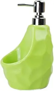 Home Hotel 650ml Liquid Dispenser Ceramic + ABS Lotion Bottle Hotel Kitchen Tableware Sink Home Bathroom Lotion Shower Bathroom Soap Lotion Shower Dispenser(B)