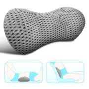 Lumbar Support Pillow - Memory Foam for Low Back Pain Relief, Ergonomic Strea...