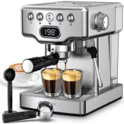 Geek Chef Espresso Machine 20 Bar Maker Coffee Machine 1.8L Tank w/ Milk Frother
