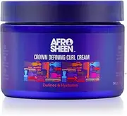 Afro Sheen Crown Defining Curl Cream. Contains Shea Butter and Coconut oil to define and hydrate. 12 Oz.
