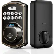 Veise Fingerprint Door Lock, Keyless Entry Door Lock, Electronic Keypad Deadbolt