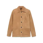 [Tagliatore] Tagliatore Shearling-collar Jacket 50 IT NEUTRALS