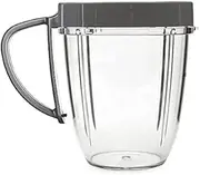 Nutribullet Blender 18 oz Cup with Removable Handle Lip Ring, Compatible with Replacement Parts 18 oz for Nutribullet 600W 900W Blenders