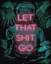 CHWGLFGG Buddha Paint by Number for Adults Beginner, Let That Go Buddhism DIY Simple Painting Kits on Canvas with 3 Brushes and Acrylic Paint, Religious Home Wall Decor 16 x 20 Inch (Without Frame)