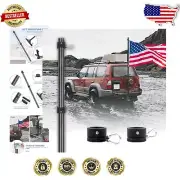 Lightweight Tangle-Free Carbon Fiber Flag Pole for Cars & Trucks - 2 Sections