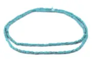 Blue Turquoise-Style Faceted Afghani Stone Beads 6x4mm Afghanistan